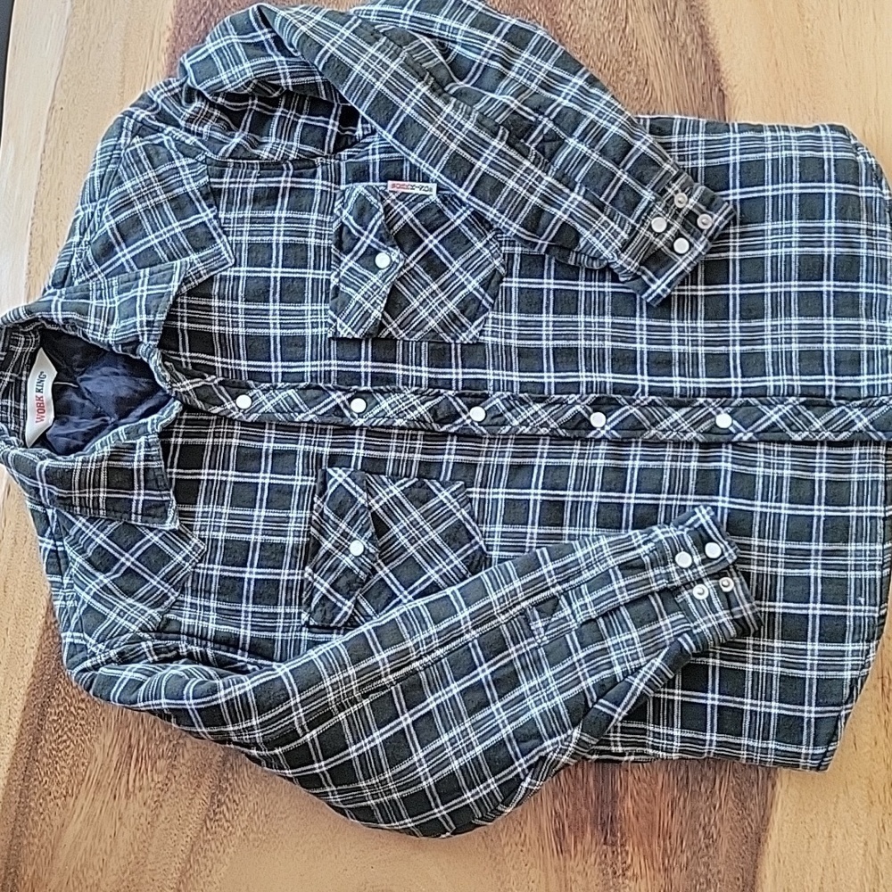 Work King quilted jacket, euc, md - best guess